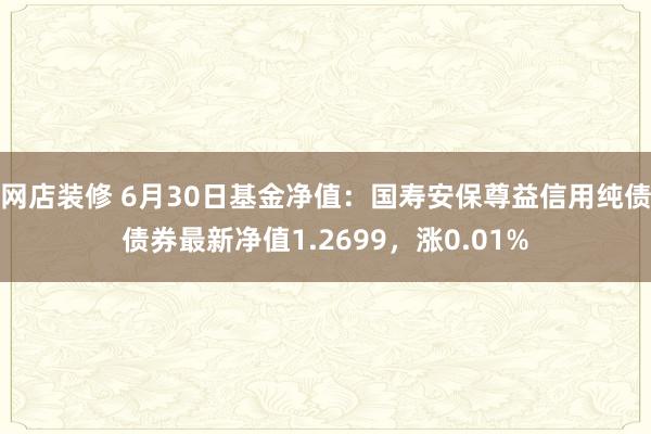 网店装修 6月30日基金净值：国寿安保尊益信用纯债债券最新净值1.2699，涨0.01%