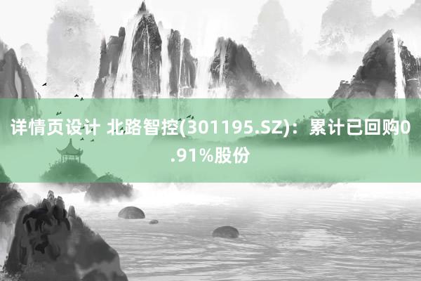 详情页设计 北路智控(301195.SZ)：累计已回购0.91%股份