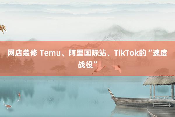 网店装修 Temu、阿里国际站、TikTok的“速度战役”